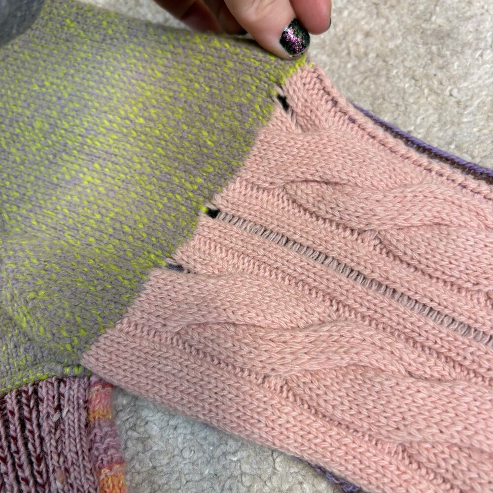 Marc Jacobs Wool Mohair Blend Patchwork Knit Swea… - image 6